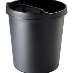 helit Papierkorb, 18 Liter, PE, rund, schwarz