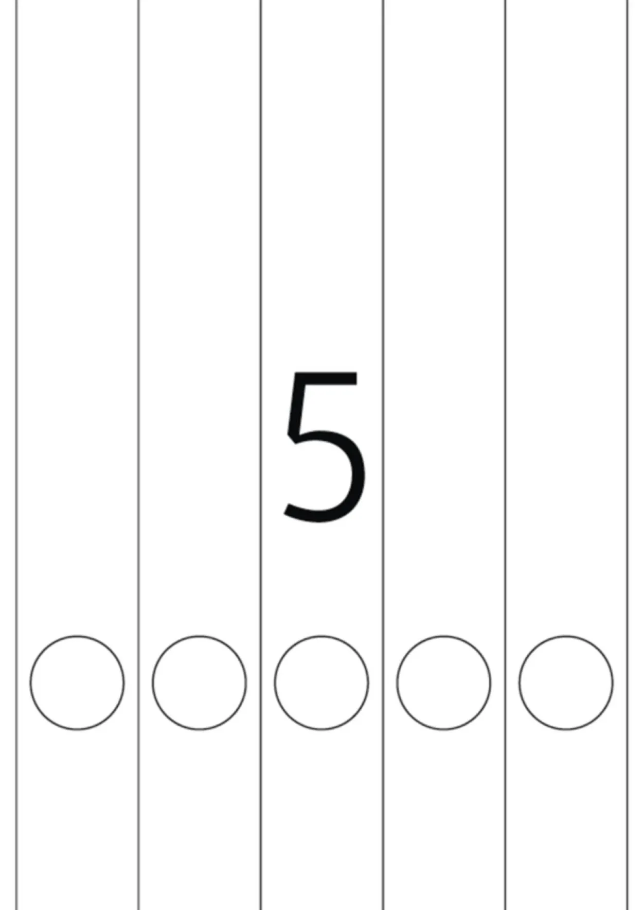 Herma 10175 ablösbar blickdicht Ordneretiketten 3.8x29.7 cm (25 Blatt (125 Etiketten))