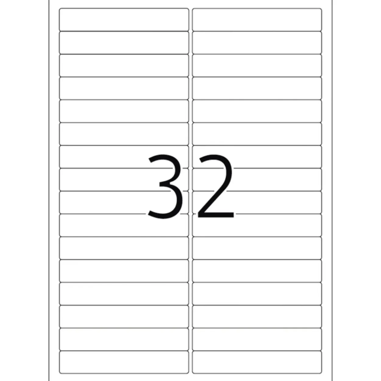 Herma 4209 ablösbar Universal-Etiketten 9.6x1.69 cm (25 Blatt (800 Etiketten))