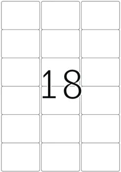 Herma 10302 ablösbar Universal-Etiketten 6.35x4.66 cm (100 Blatt (1800 Etiketten))