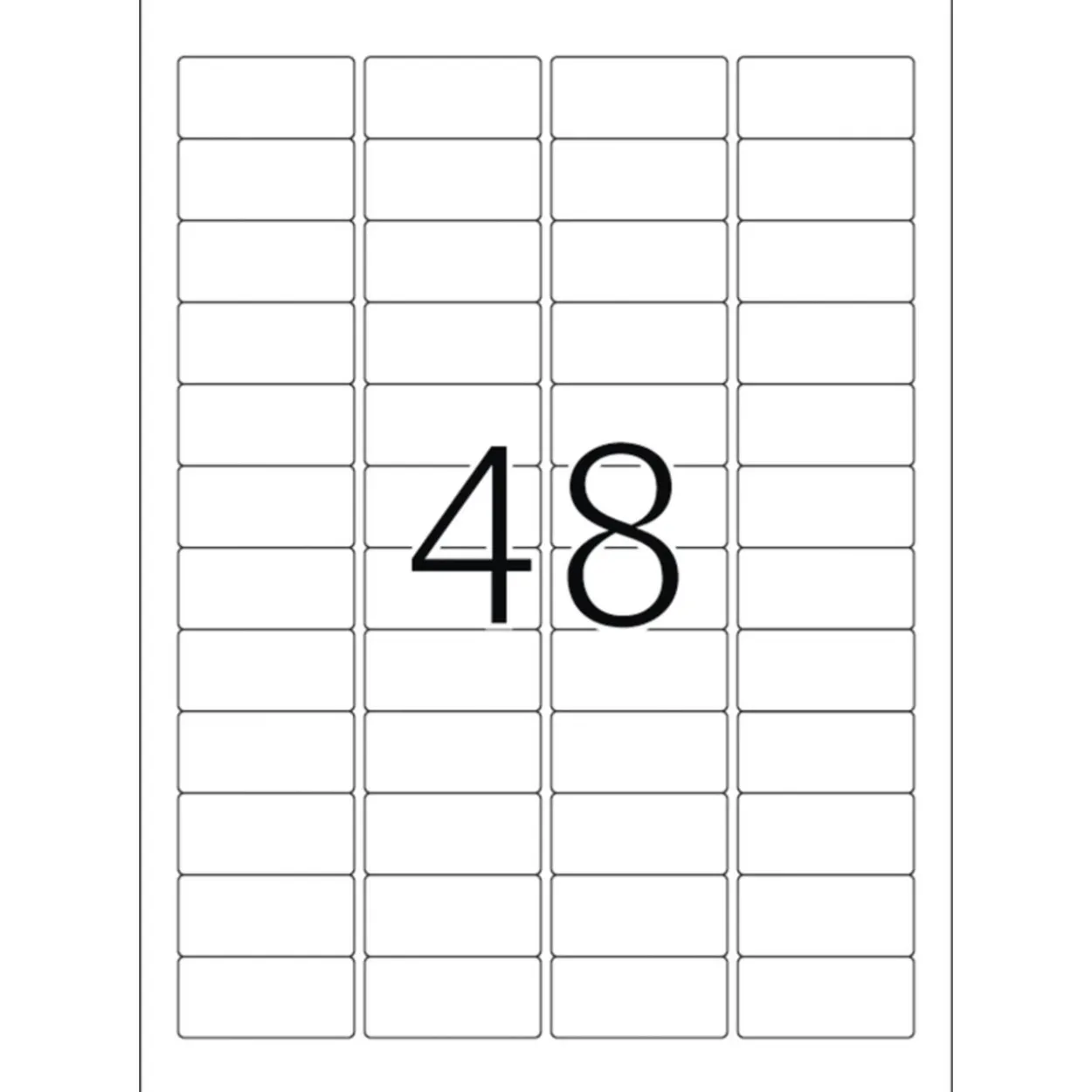 Herma 4346 ablösbar Universal-Etiketten 4.57x2.12 cm (25 Blatt (1200 Etiketten))