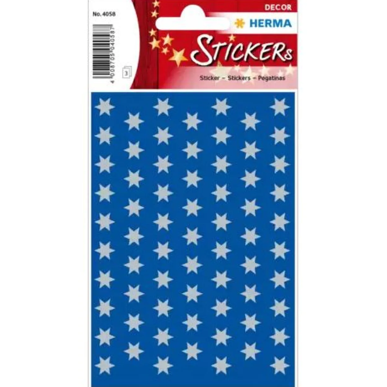 HERMA Aufkleber 4058 Sterne, silber, 201 Etiketten