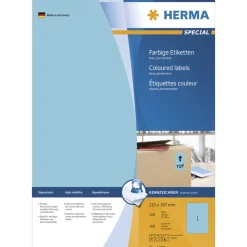 Herma 4403 blau Universal-Etiketten 21.0x29.7 cm (100 Blatt (100 Etiketten))