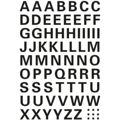 Herma Buchstaben-Sticker A-Z, Folie schwarz, 10 mm hoch