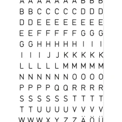 Herma Buchstaben-Sticker A-Z, Folie schwarz, 5 mm hoch