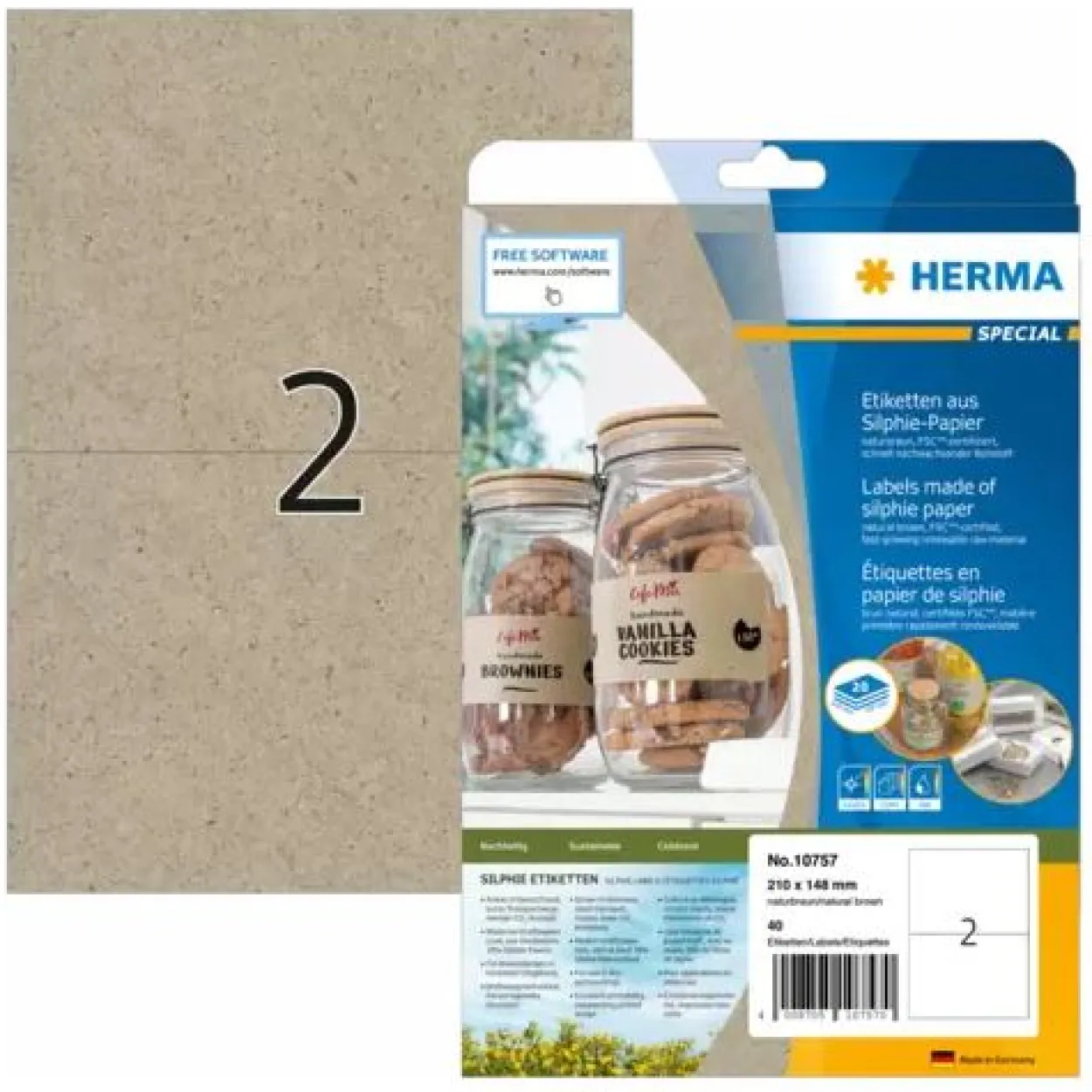 HERMA Etiketten Silphie A4 20 Blatt 210x148