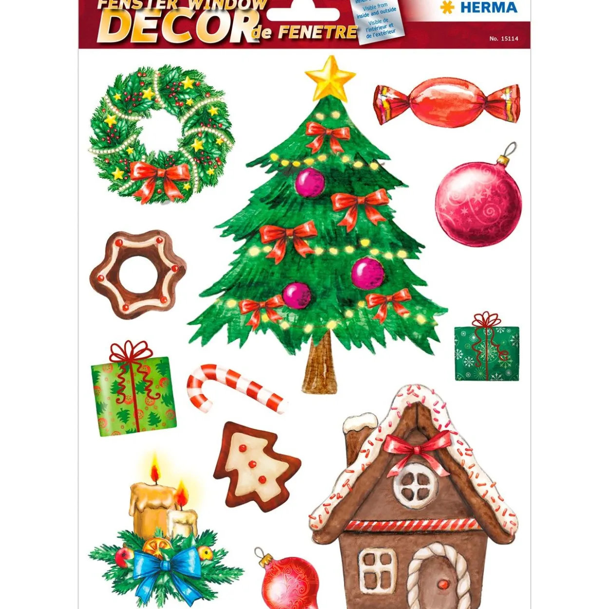 Herma Fensterbilder Weihnachten Kindermotive 25St.