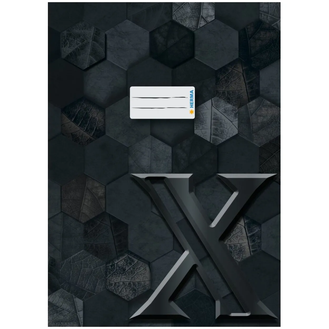 HERMA Heftumschlag "X" schwarz Papier DIN A4
