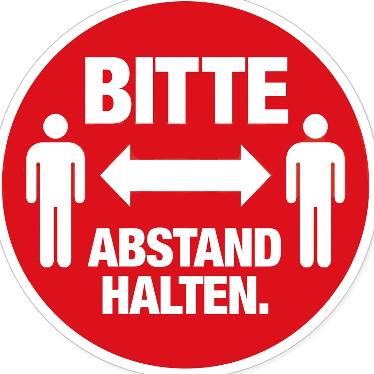 Herma Hinweisetiketten Abstand rot/weiss Text/Pict. 5St.
