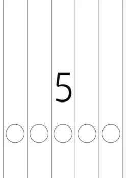 Herma 4830 Inkjet-Ordneretiketten 3.8x29.7 cm (25 Blatt (125 Etiketten))