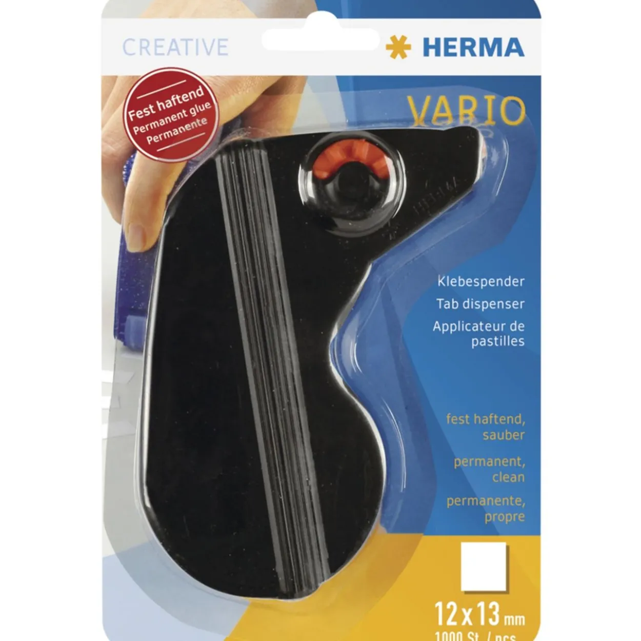 Herma Klebespender Vario fest haftend schwarz