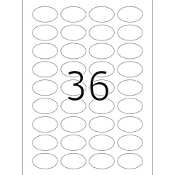 Herma 4380 oval Universal-Etiketten 4.06x2.54 cm (25 Blatt (900 Etiketten))