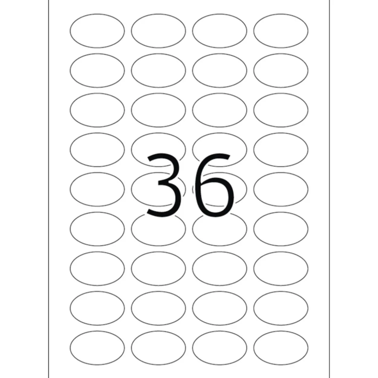 Herma 4380 oval Universal-Etiketten 4.06x2.54 cm (25 Blatt (900 Etiketten))