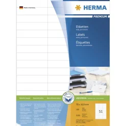 Herma 4459 Premium Universal-Etiketten 7x1.69 cm (100 Blatt (5100 Etiketten))