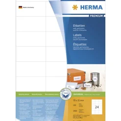 Herma 4429 Premium Universal-Etiketten 7x3.5 cm (100 Blatt (2400 Etiketten))