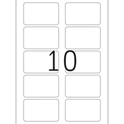 Herma 4412 trennbar ablösbar Textetiketten 5x8 cm (25 Blatt ( 250 Etiketten))