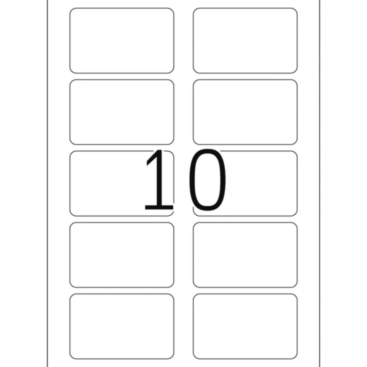 Herma 4412 trennbar ablösbar Textetiketten 5x8 cm (25 Blatt ( 250 Etiketten))