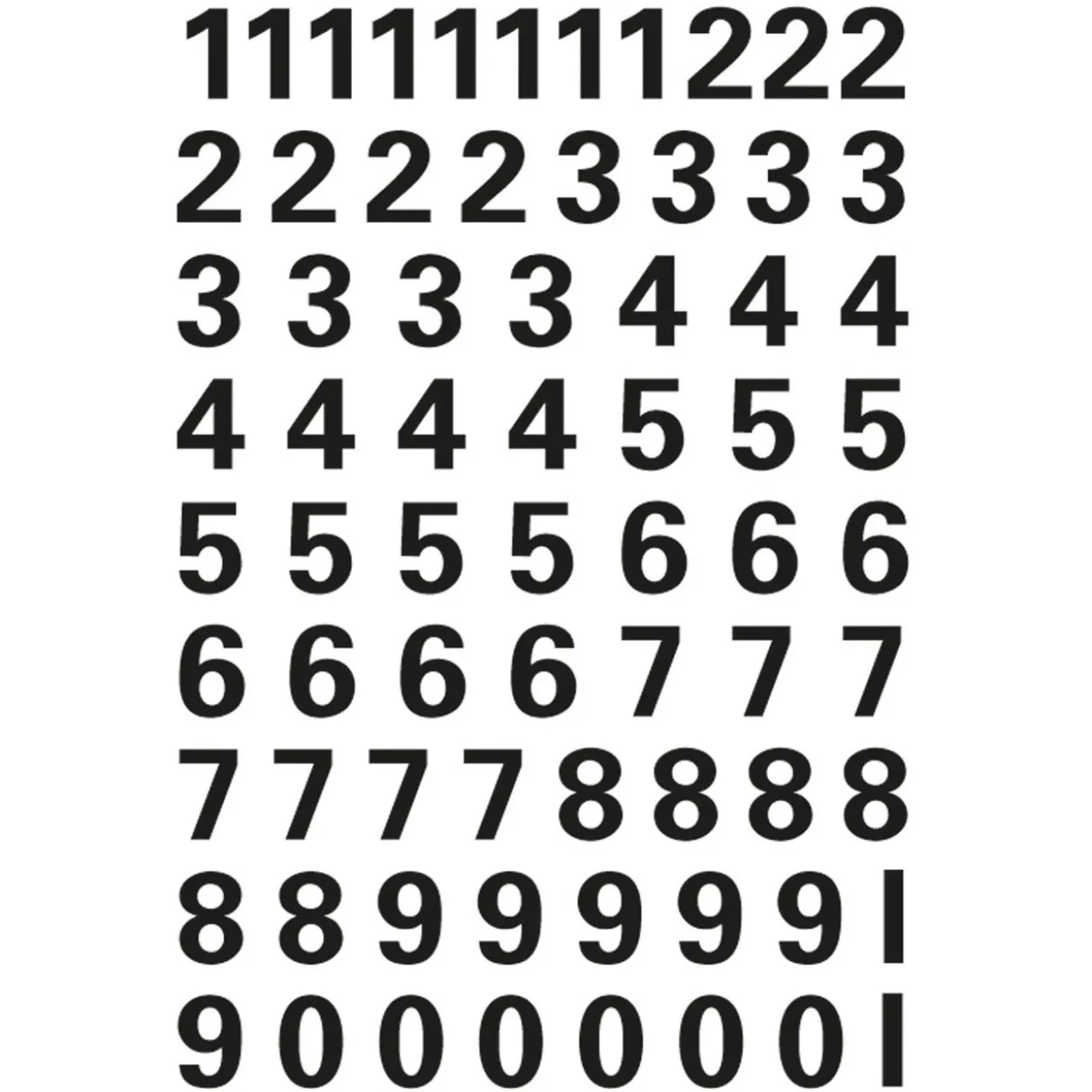 HERMA Zahlen-Sticker 0-9, Folie schwarz, Höhe: 10 mm