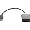 HP Displayport Adapter Displayport Stecker auf DVI 24+1 Buchse Schwarz mit Arretierung / vergoldet