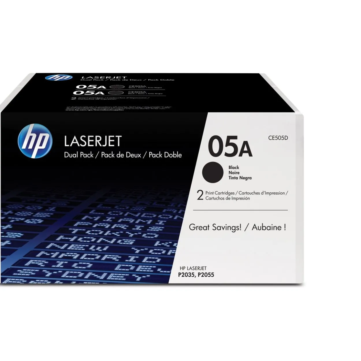 HP Druckkassette schwarz 05A LJ P2035/P2055 Doppelpack 2x2.300Seiten