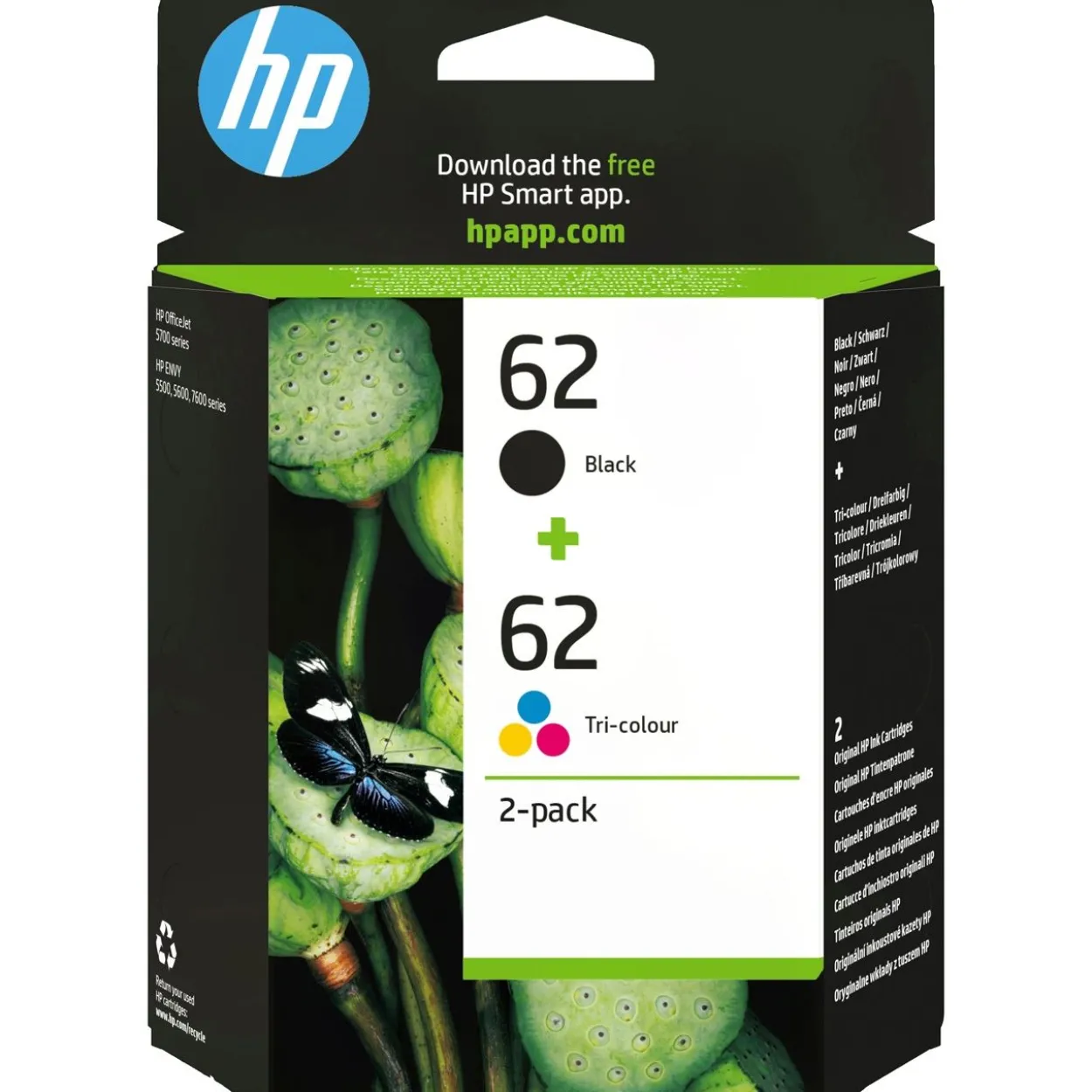 HP Tinte 62 N9J71AE farbig