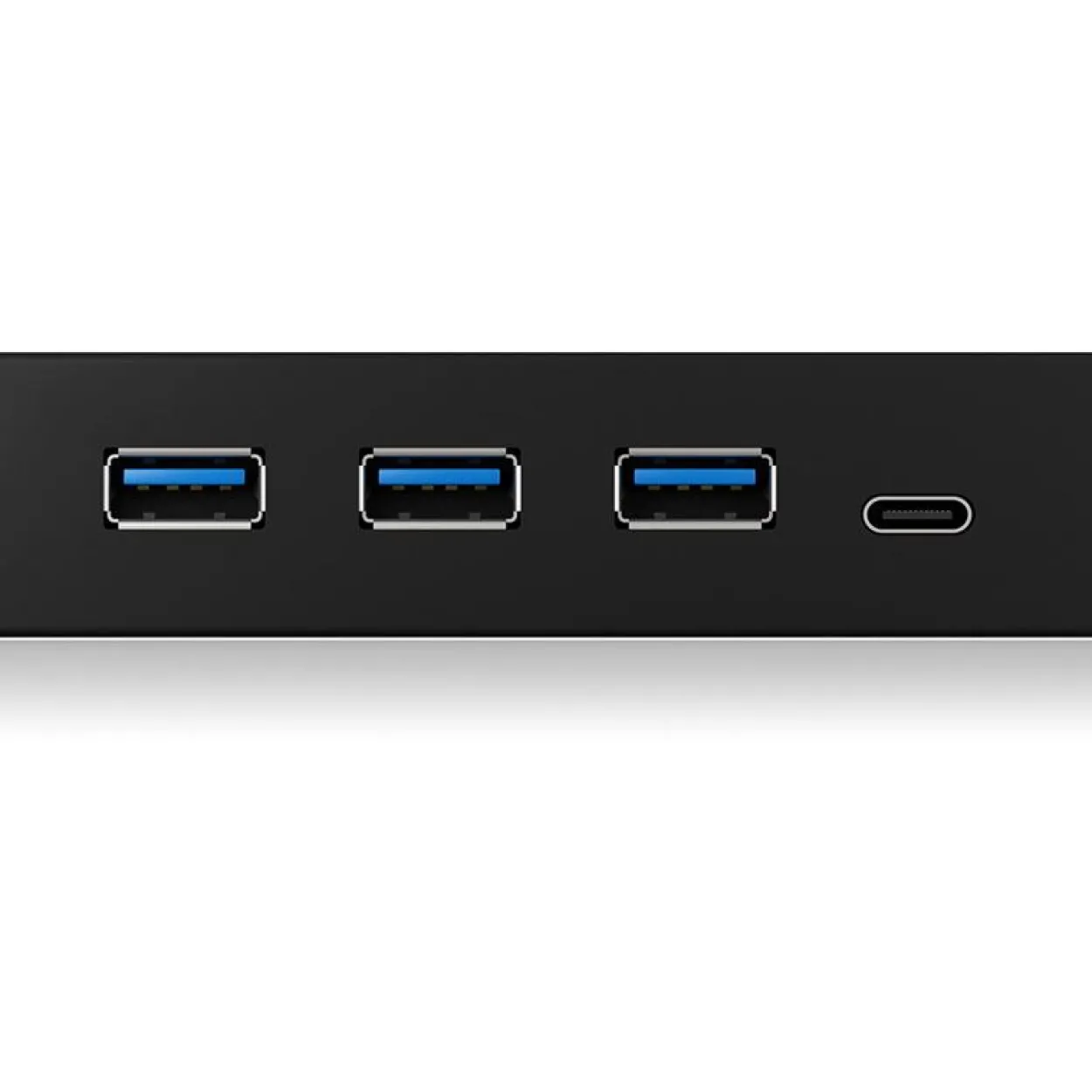 Icy Box IB-HUB1418-i3 Frontalpanel mit Type-C 1x USB3.0 und Type-A 3x USB3.0, schwarz