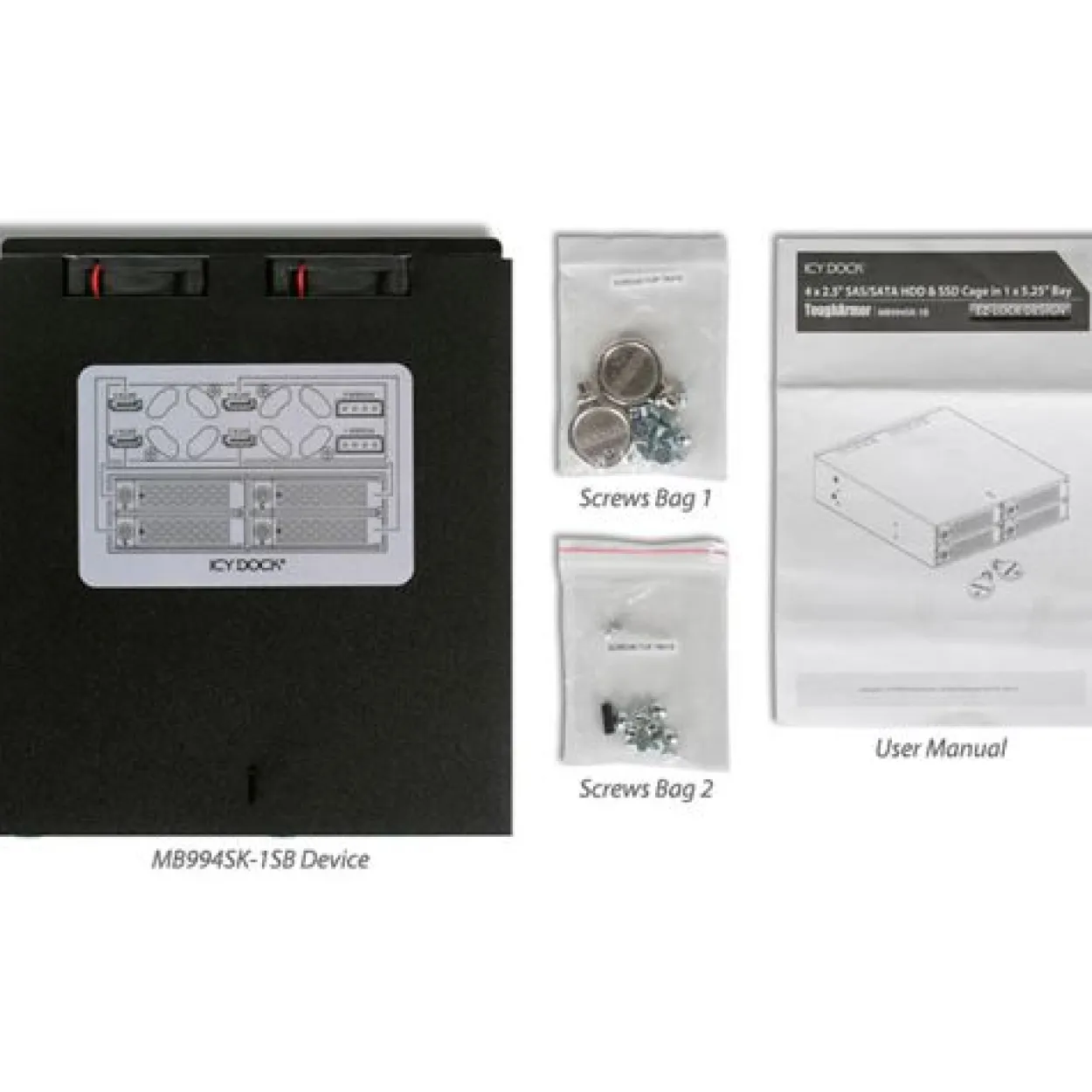 IcyDock Backplane 4x6,3cm SATAI-III/SAS in 1x5,25" HDD/SSD