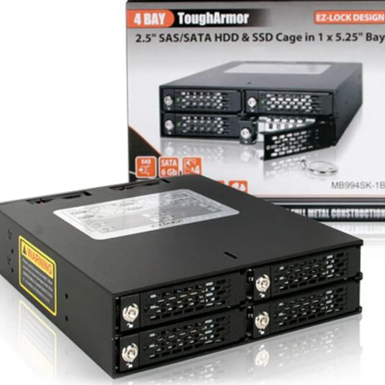 IcyDock Backplane 4x6,3cm SATAI-III/SAS in 1x5,25" HDD/SSD
