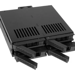 IcyDock 4x 2.5 Sata/SAS in 1x5 25 bay mobile rack screwless