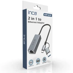 INCA Adapter IUTP-01TX Ethernet > USB und Typ C Anschluss