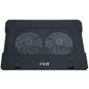 INCA ERGONOMIC DOUBLE FAN+STAND+WITH RUBBER SILENT NOTEBOOK COOLER BLACK