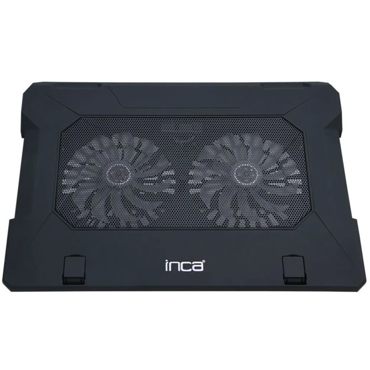 INCA ERGONOMIC DOUBLE FAN+STAND+WITH RUBBER SILENT NOTEBOOK COOLER BLACK