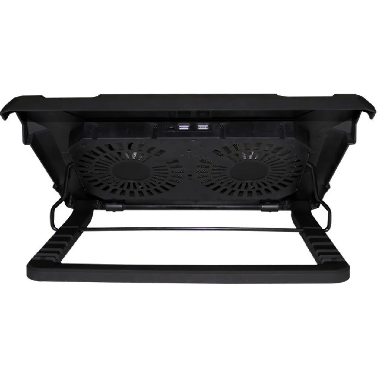 INCA ERGONOMIC DOUBLE FAN+STAND+WITH RUBBER SILENT NOTEBOOK COOLER BLACK