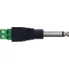 InLine Adapter Audioadapter 6.3mm Klinke Stecker Mono auf Terminalblock Schwarz
