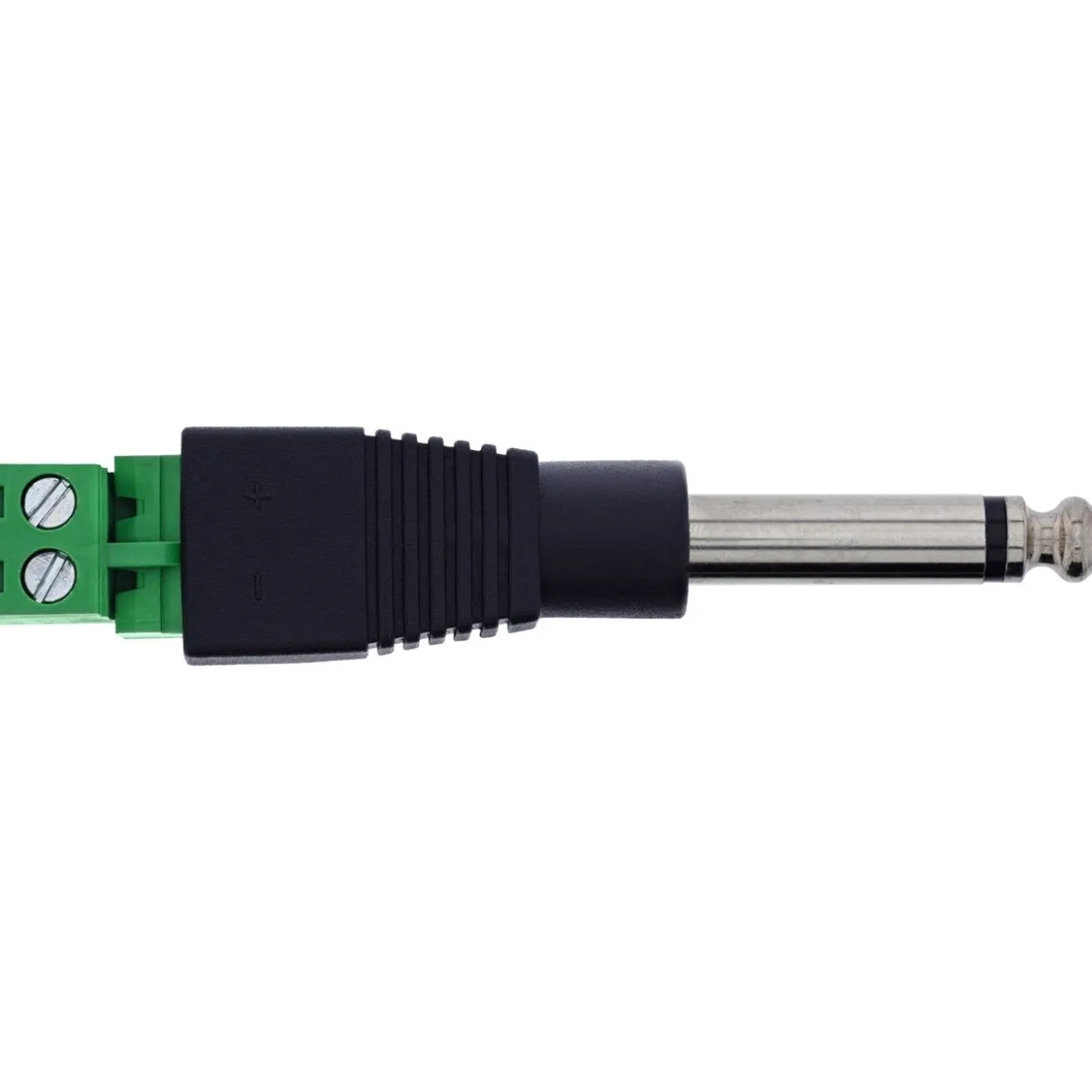 InLine Adapter Audioadapter 6.3mm Klinke Stecker Mono auf Terminalblock Schwarz