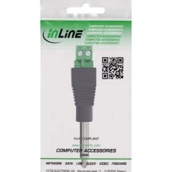 InLine Adapter Audioadapter 6.3mm Klinke Stecker Mono auf Terminalblock Schwarz