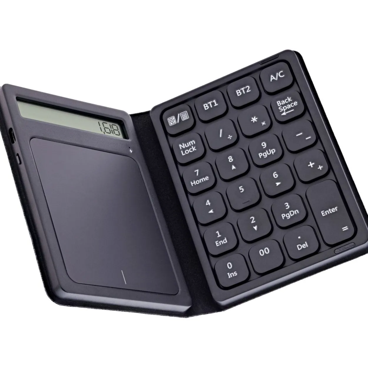 InLine Bluetooth Nummernblock mit Touchpad, Display, faltbar, schwarz