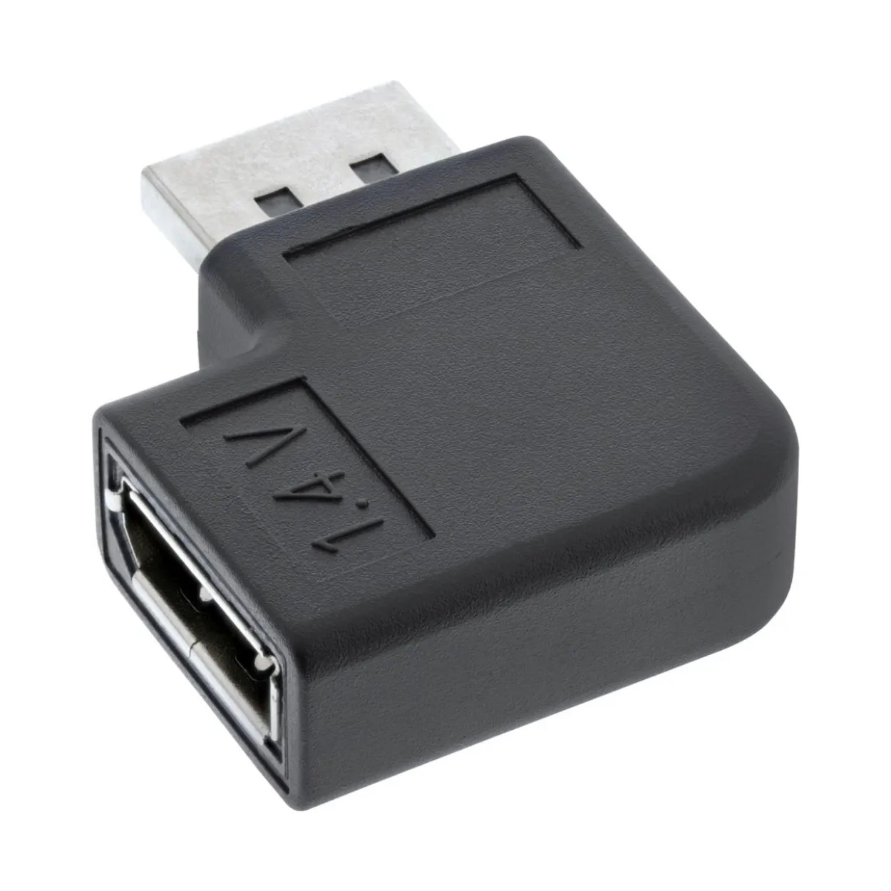 InLine DisplayPort Adapter, DisplayPort Stecker / Buchse links gewinkelt