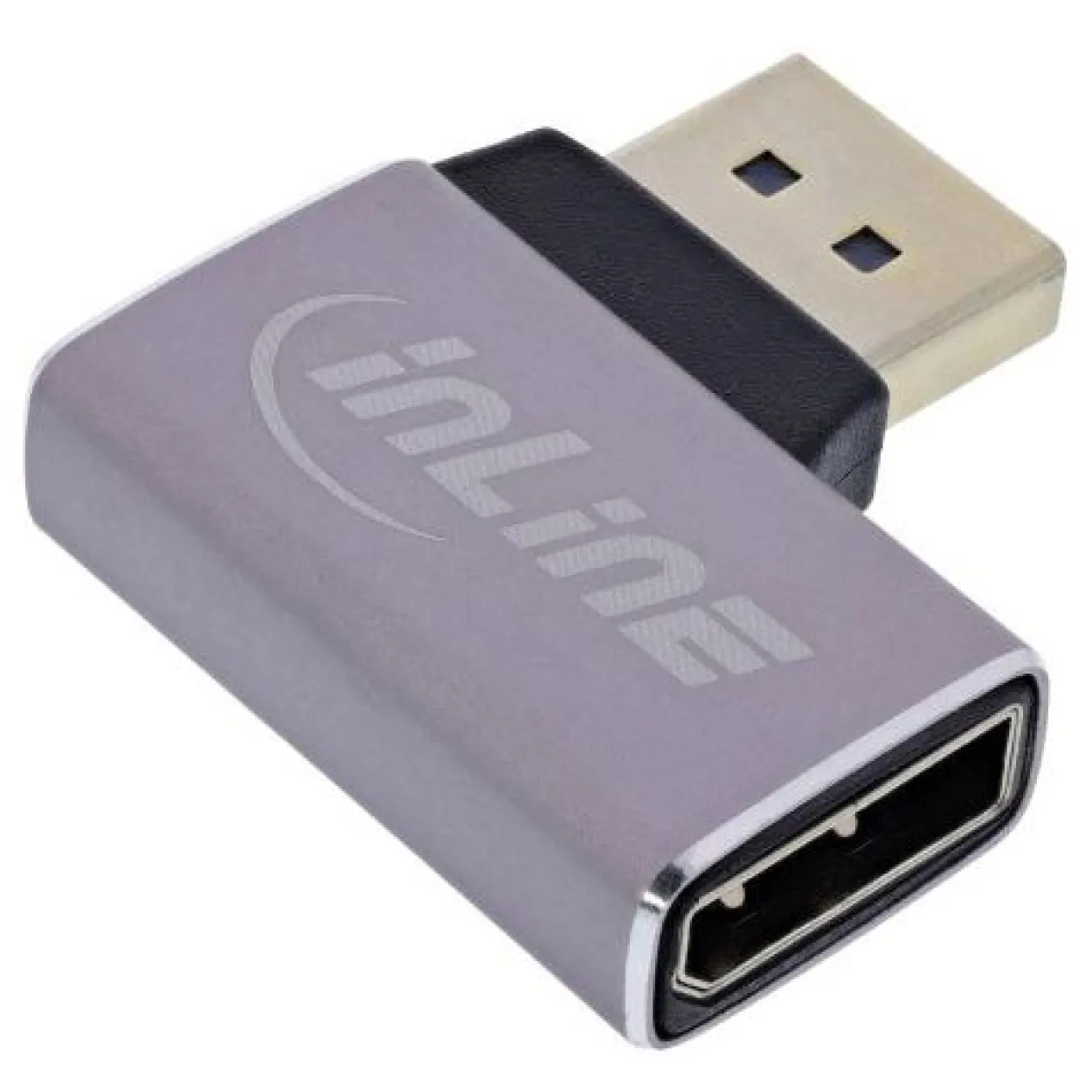 InLine DisplayPort 1.4 Adapter, DisplayPort Stecker /Buchse, 90° rechts, 8K UHD