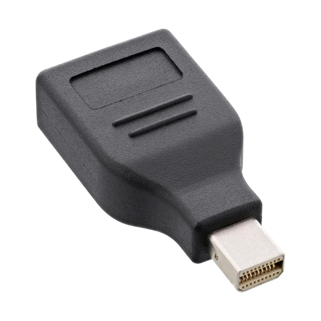 InLine DisplayPort Adapter, mini DisplayPort Stecker auf DisplayPort Buchse, 4K/60Hz, schwarz