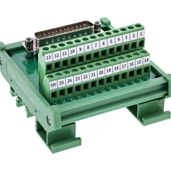 InLine D-Sub 25 Terminalblock, Stecker, Schraubklemme, Hutschiene, nummeriert