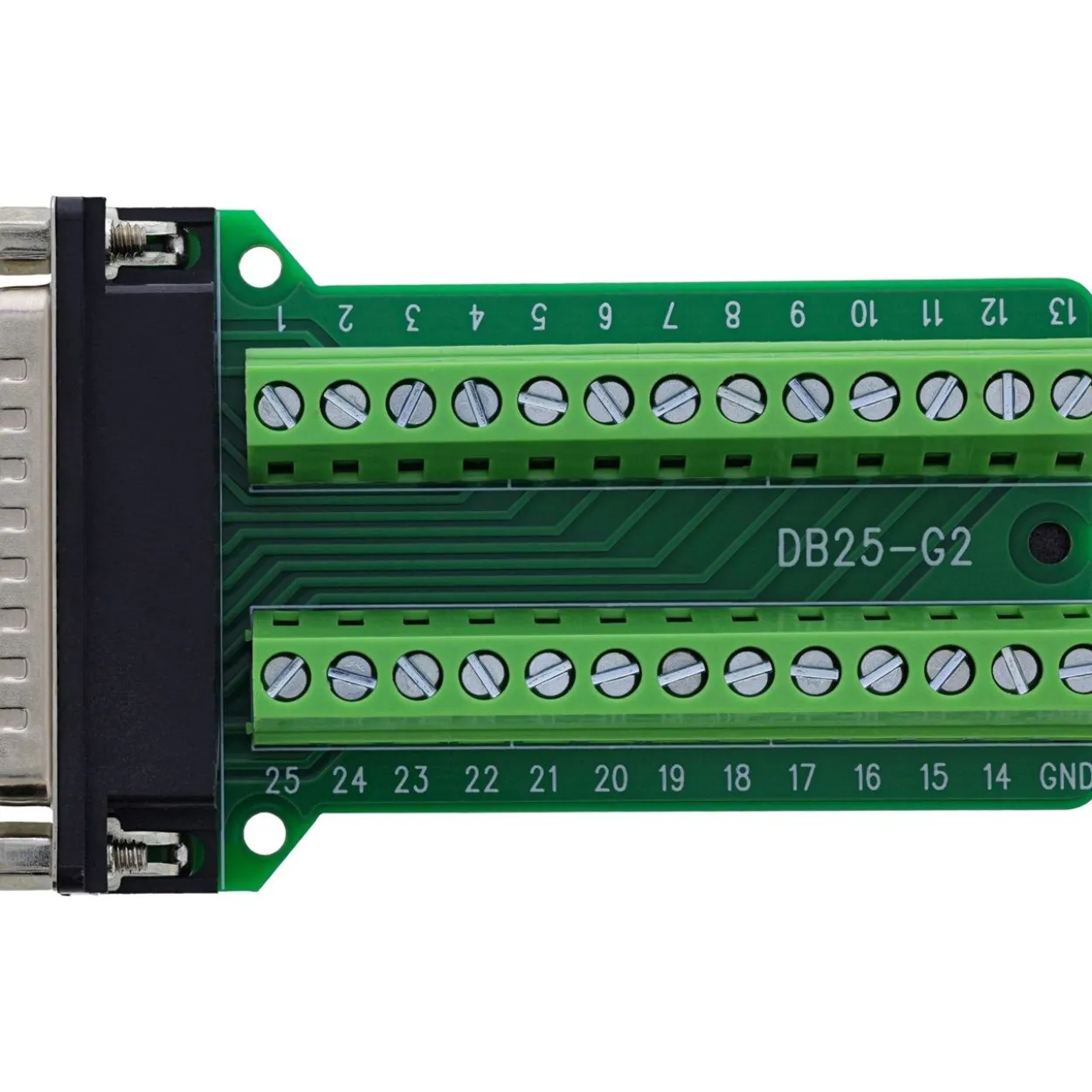 InLine D-Sub 25 Terminalblock, Stecker, 2-reihig, Schraubklemme