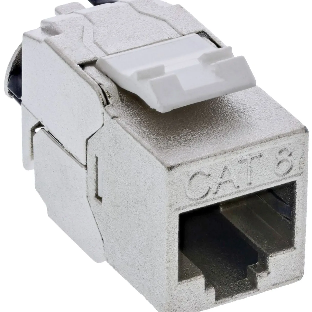 InLine 24er Bulk-Pack Keystone RJ45 Buchse Slim, SNAP-In, Cat.8.1, integrierter Kabelbinder