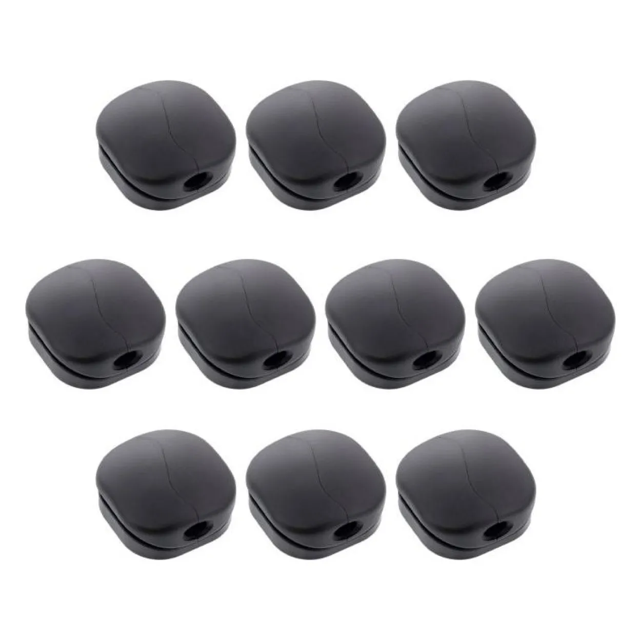 InLine 10er Pack Click Kabelmanager 1-Line, schwarz