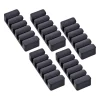InLine 5er Pack Kabelclip, 5-fach, selbstklebend, schwarz