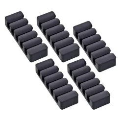 InLine 5er Pack Kabelclip, 5-fach, selbstklebend, schwarz