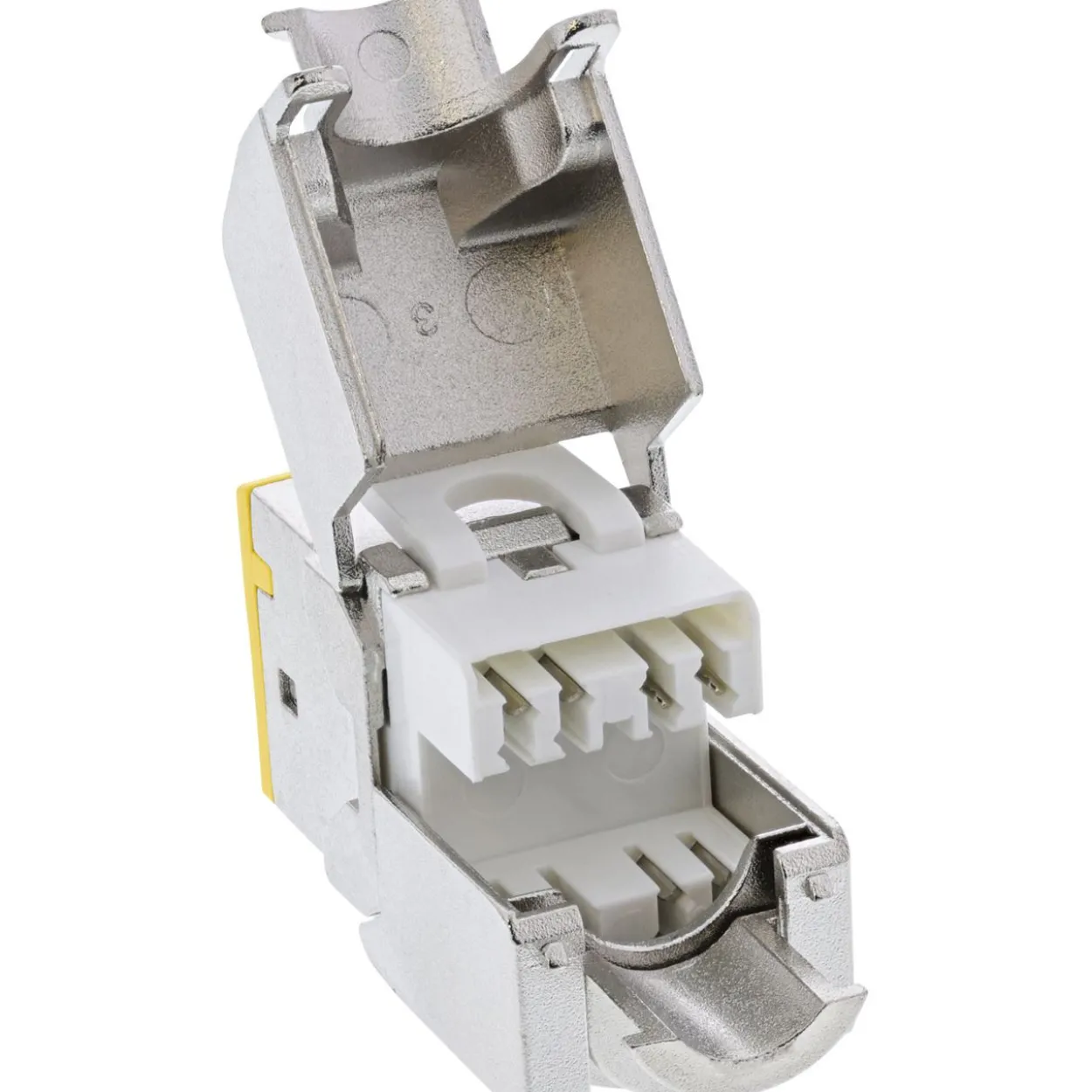 InLine 8er Pack Keystone RJ45 Buchse, geschirmt, Cat.6A, gelb