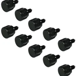 InLine 10er Pack Rändelschrauben für Gehäuse (ATS12-BK)