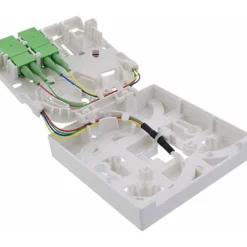 InLine FTTH Anschlussbox vorkonfektioniert 4x LC/APC 9/125µm 20m