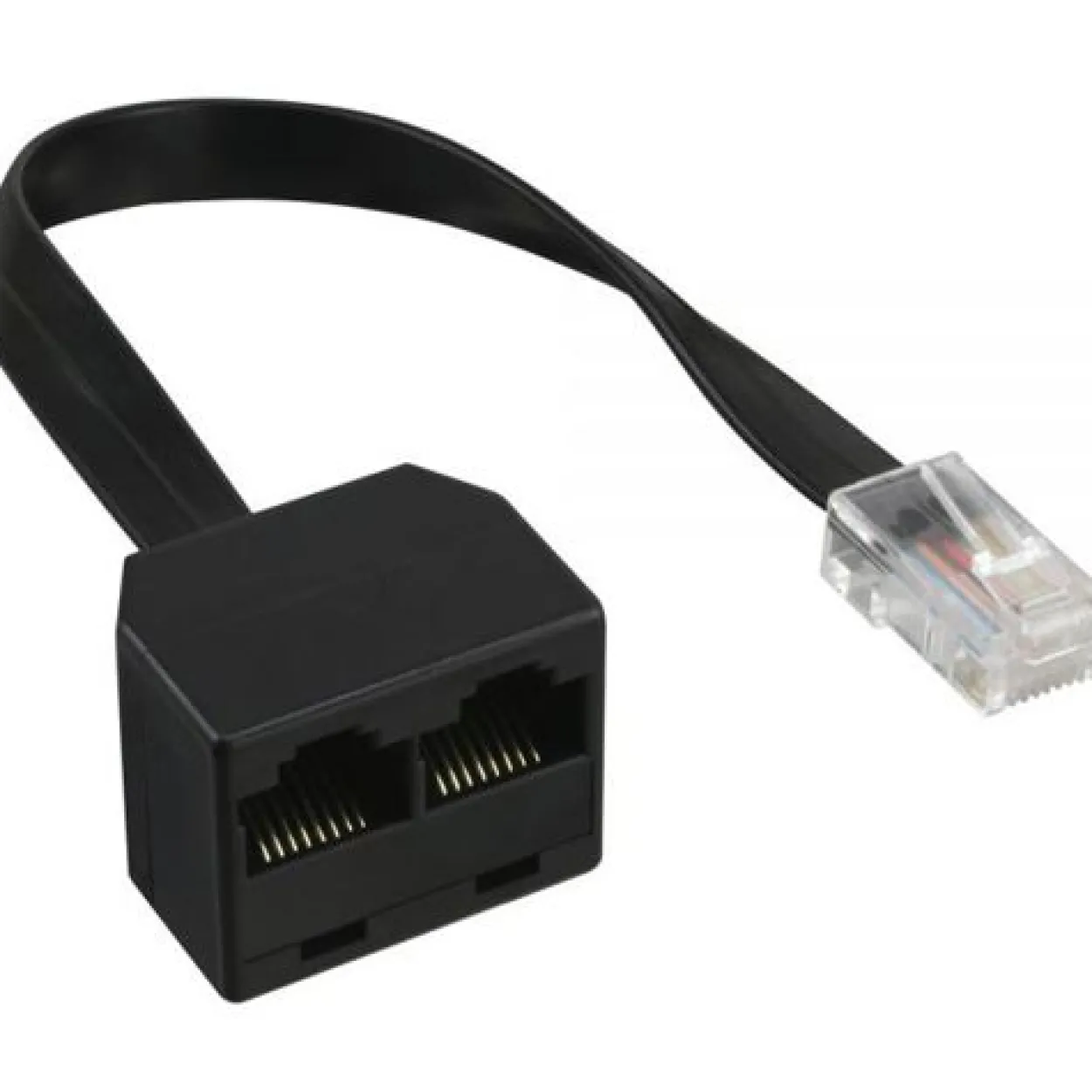 InLine ISDN Verteiler 1x RJ45 St an 2x RJ45 Bu mit Kabel ohne Endwiderstände 4pol. belegt (8P4C)